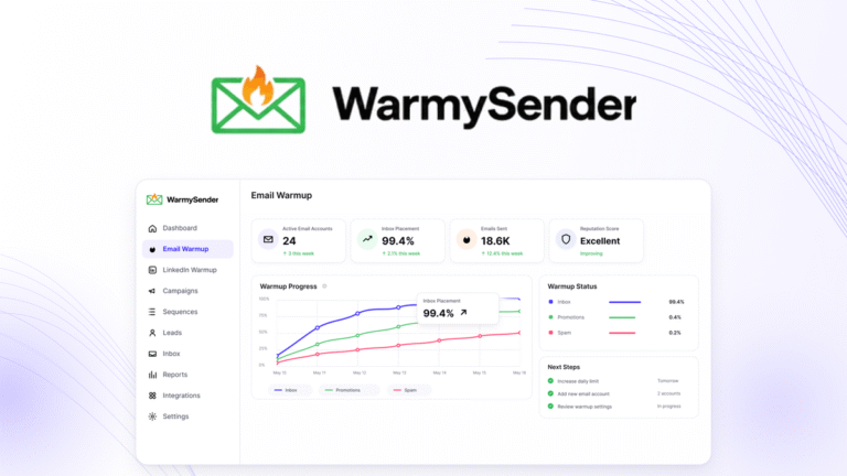 WarmySender header